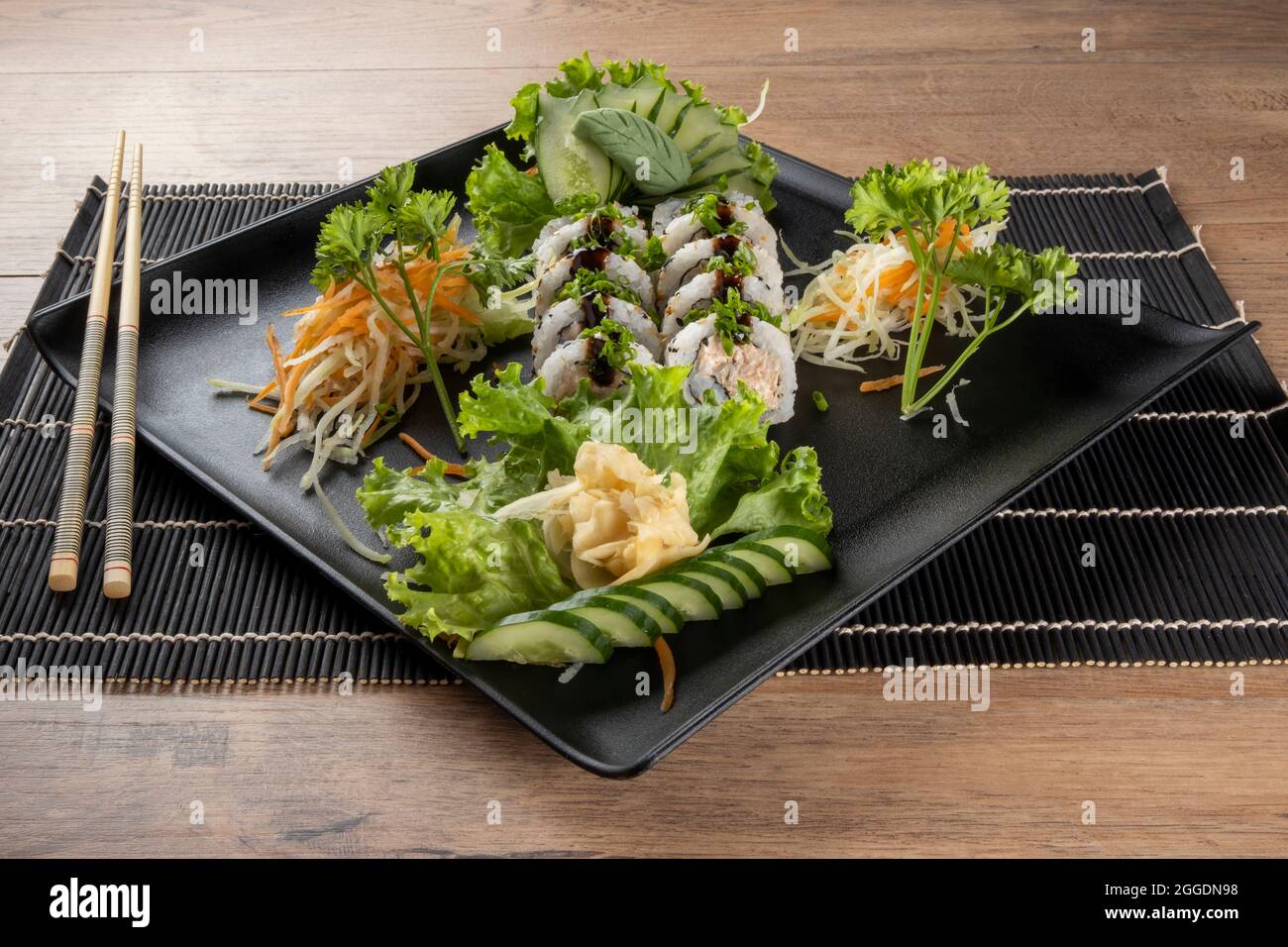 grilled salmon uramaki with cream cheese Stock Photo Alamy