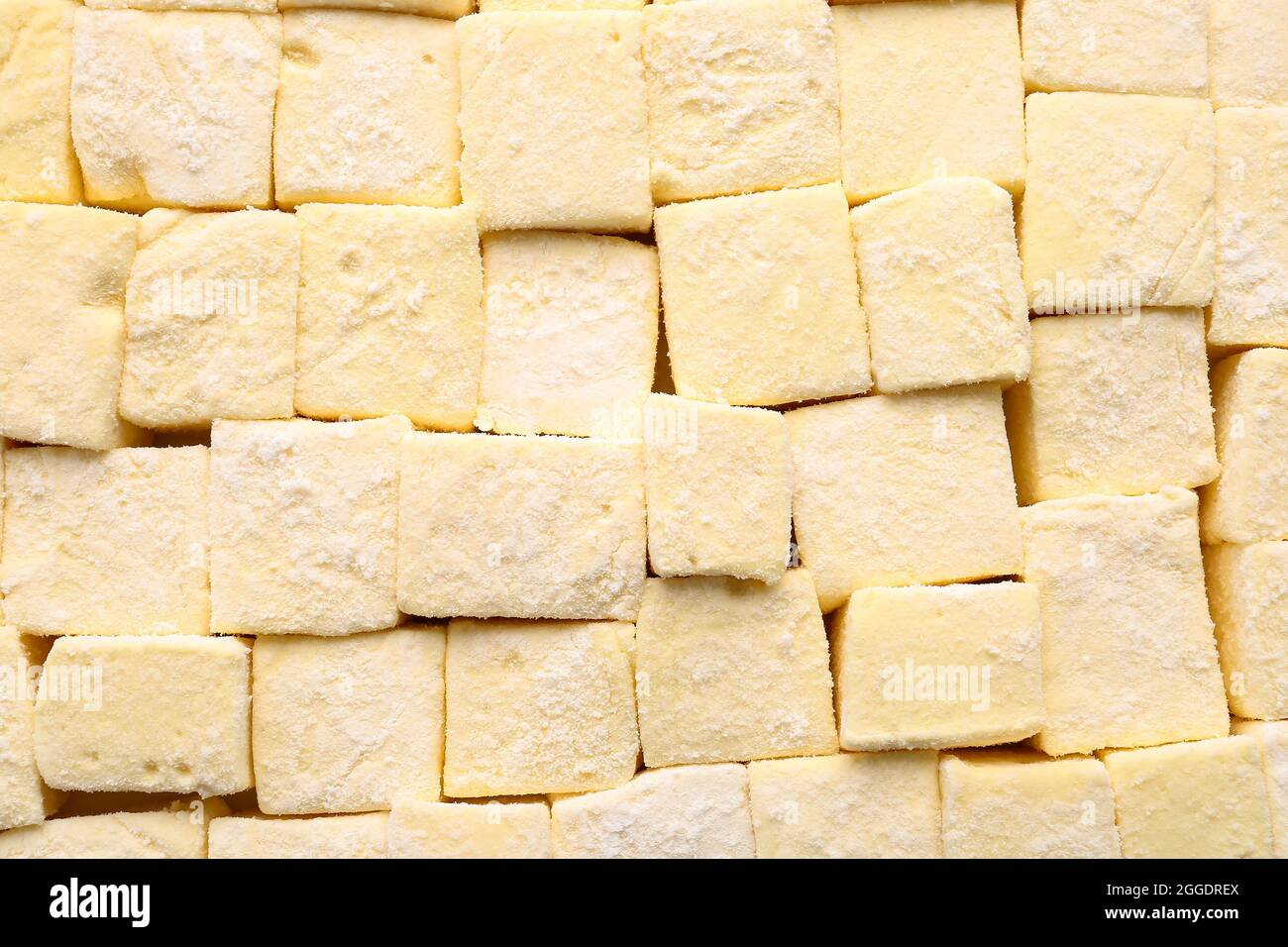 Flat lay marshmallow cubes hi-res stock photography and images - Alamy