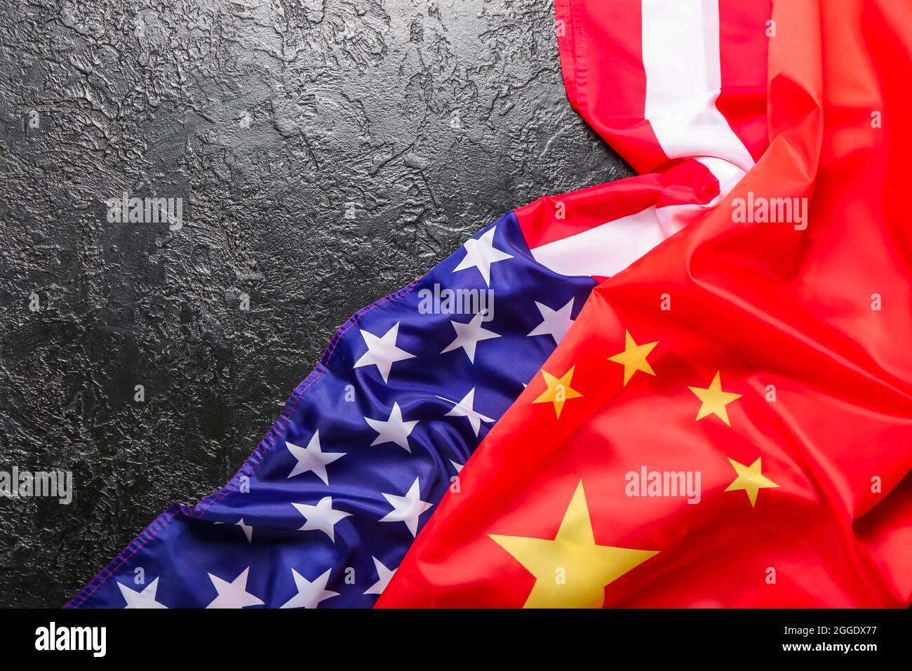 Flags Of China And Usa On Dark Background Stock Photo Alamy Flags Of China And Usa On Dark Background Stock Photo Alamy