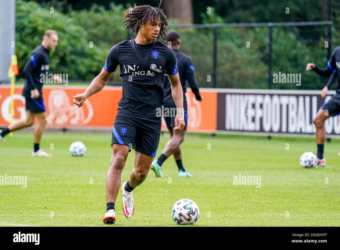 ZEIST, NETHERLANDS - AUGUST 31: KNVB Logo during the Netherlands Press  Conference at KNVB Campus on August 31, 2021 in Zeist, Netherlands (Photo  by Jeroen Meuwsen/Orange Pictures Stock Photo - Alamy