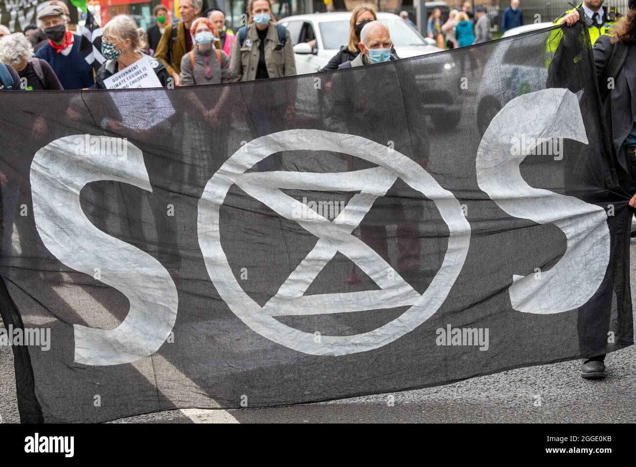 London, UK. 31st Aug, 2021. Extinction Rebellion (XR) protest, Parliament Square, London UK Credit: Ian Davidson/Alamy Live News Stock Photo