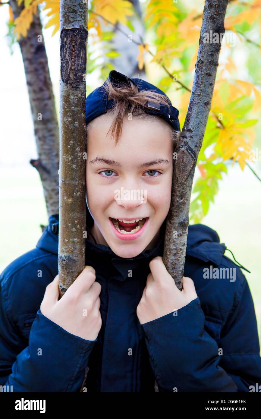 Happy teenager portrait hi-res stock photography and images - Alamy
