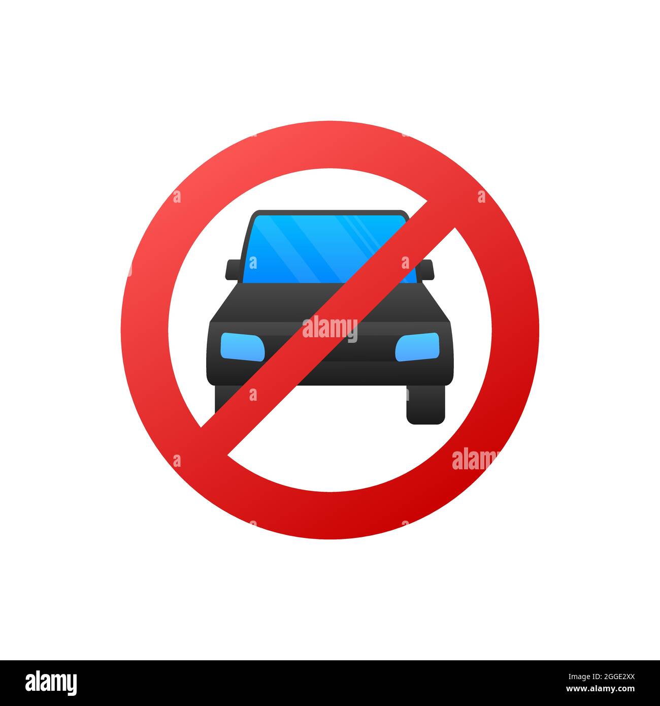 Illustration with no car on white background. Vector illustration Stock