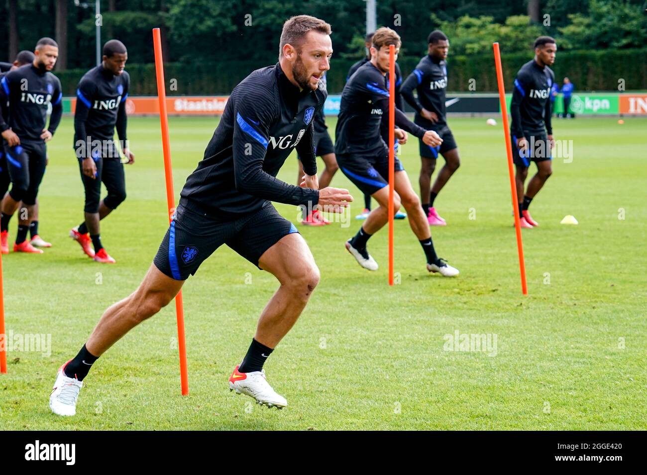 ZEIST, NETHERLANDS - AUGUST 31: Wout Weghorst of the Netherlands during the Netherlands Training Session  at KNVB Campus on August 31, 2021 in Zeist, Netherlands (Photo by Jeroen Meuwsen/Orange Pictures) Stock Photo