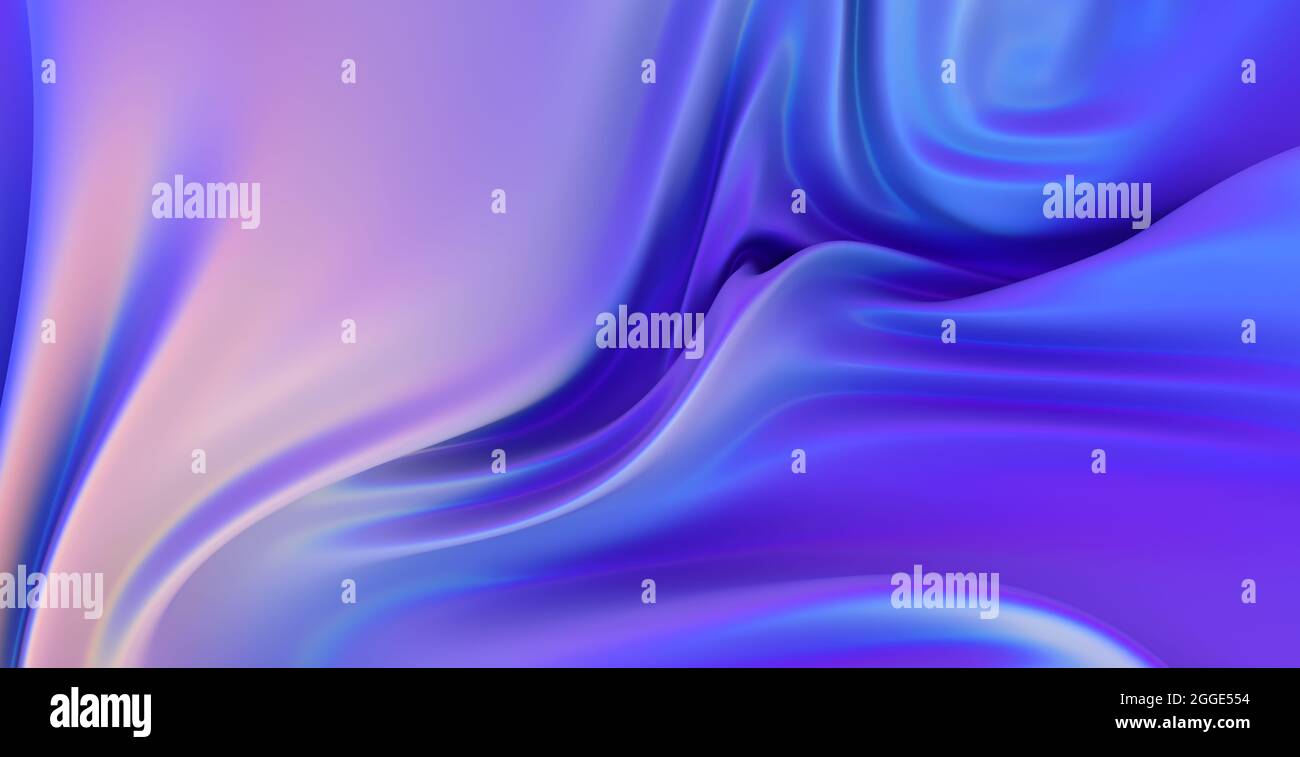 Iridescent chrome wavy gradient cloth fabric abstract background ...