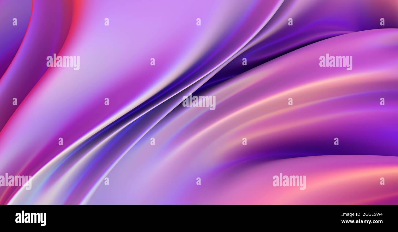 Iridescent chrome wavy gradient cloth fabric abstract background ...