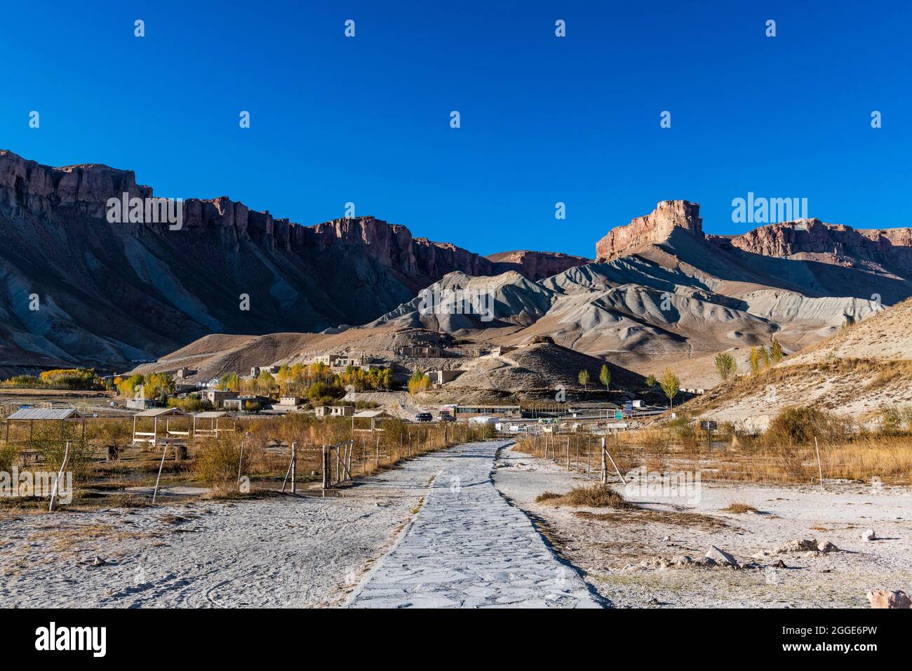 Mountain village in the Unesco National Park, Band-E-Amir National Park, Afghanistan Stock Photo