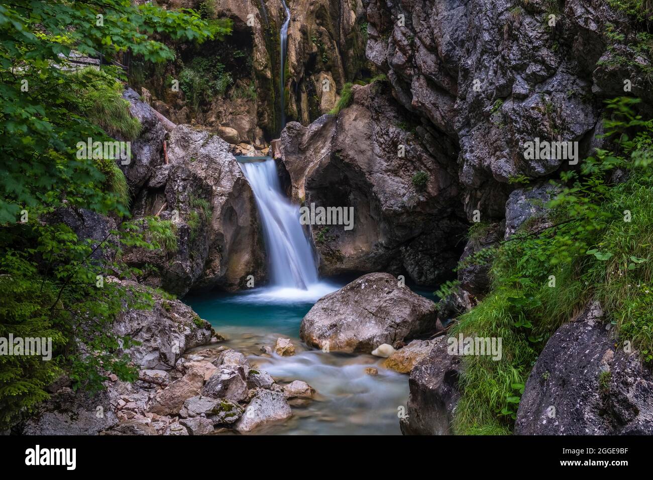 Waterfall in the Tscheppaschlucht, Loibltal, Karawanken, Carinthia, Austria Stock Photo