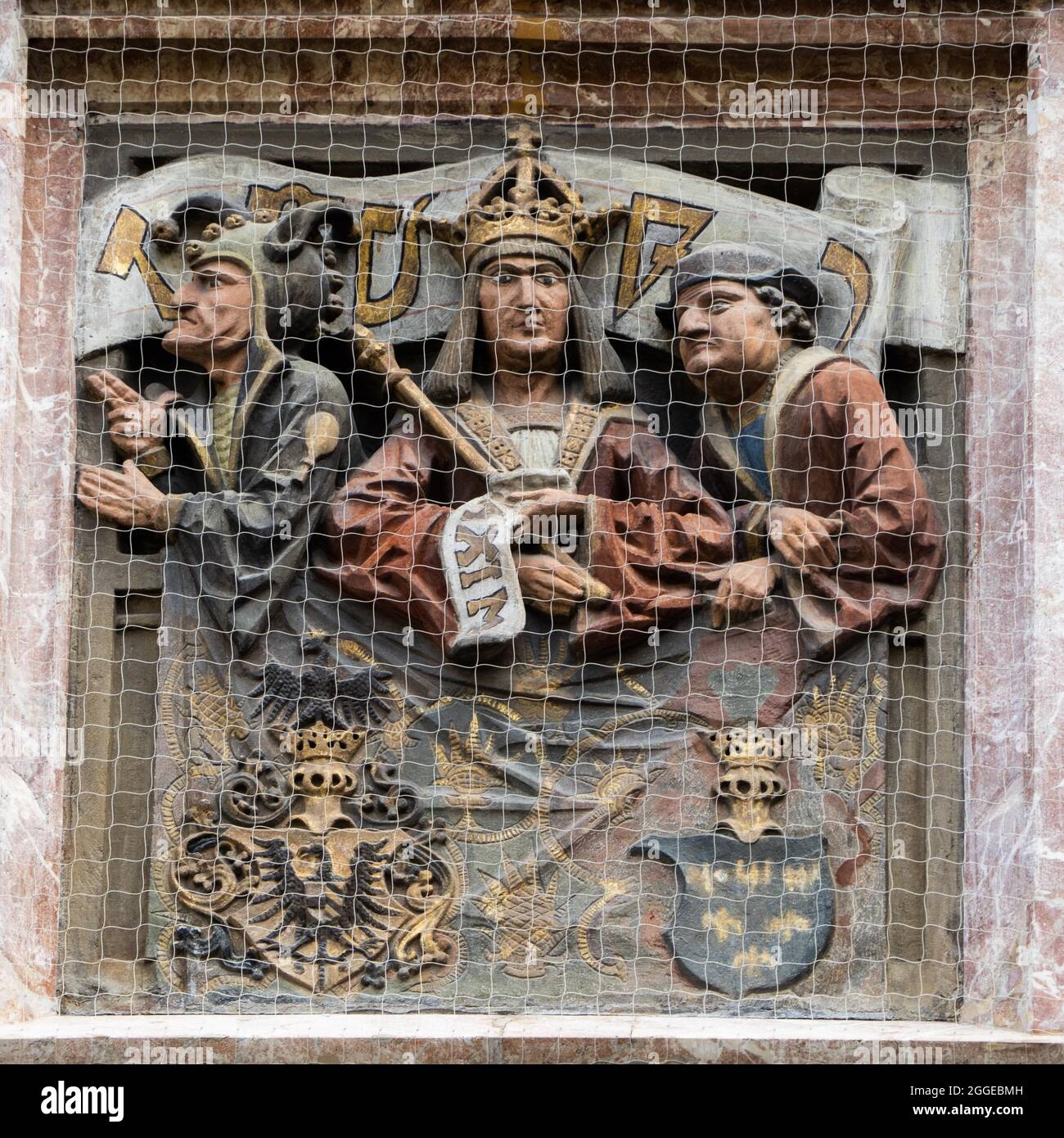 Emperor Maximilian with Court Rest and Court Jester, relief on the ...