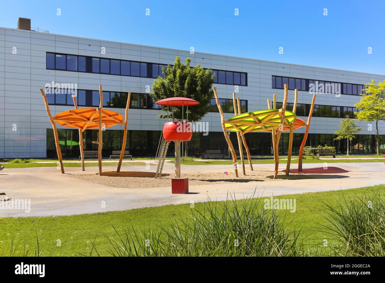 Playground at Wiley amusement park, NeuUlm, Bavaria, Germany Stock