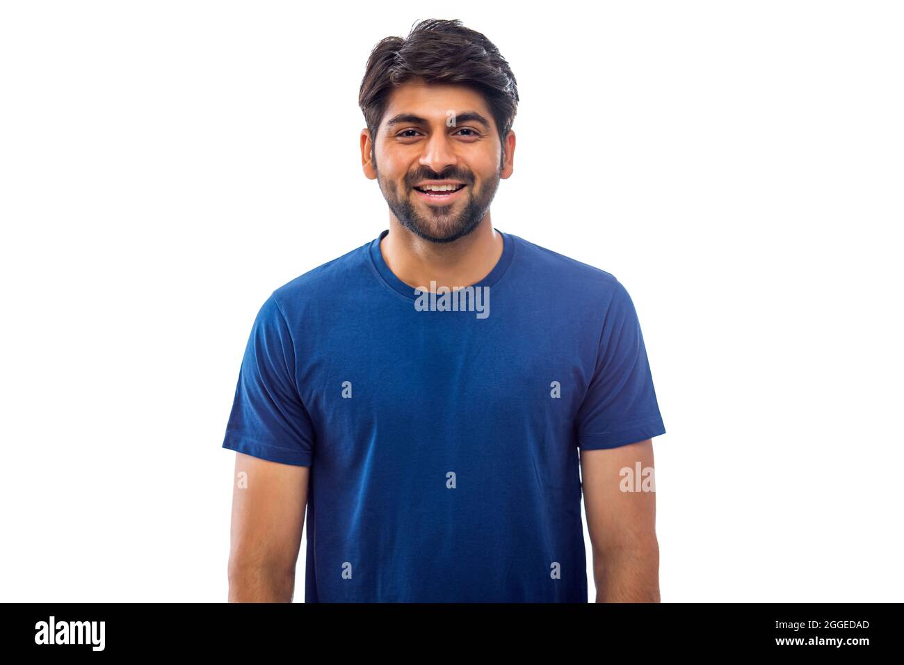 A CHEERFUL YOUNG MAN LOOKING AT CAMERA AND SMILING Stock Photo - Alamy