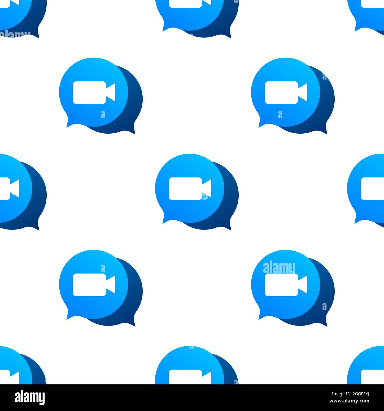 Incoming video call pattern. Message bubble. Vector stock illustration ...