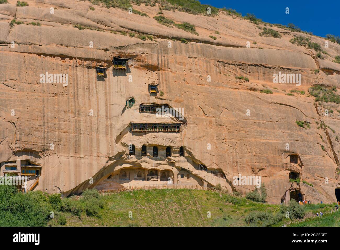 The Mati temple, a historic buddhism temple in Zhangye, Gansu province, China. Stock Photo