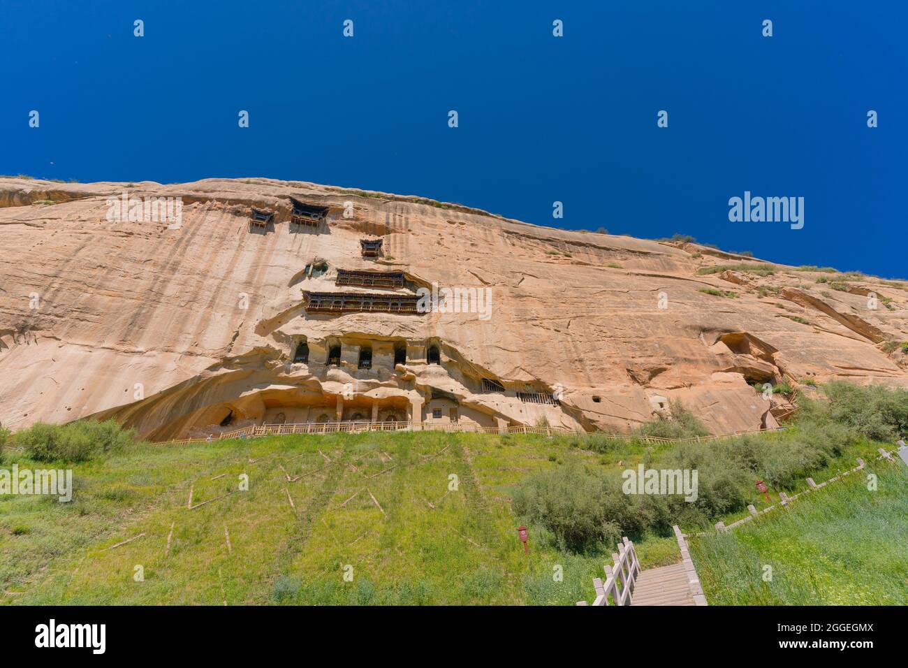 The Mati temple, a historic buddhism temple in Zhangye, Gansu province, China. Stock Photo