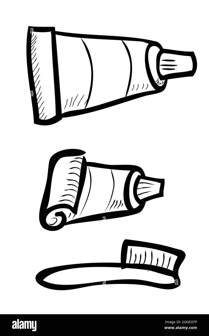 Tooth paste Black and White Stock Photos &amp; Images - Alamy