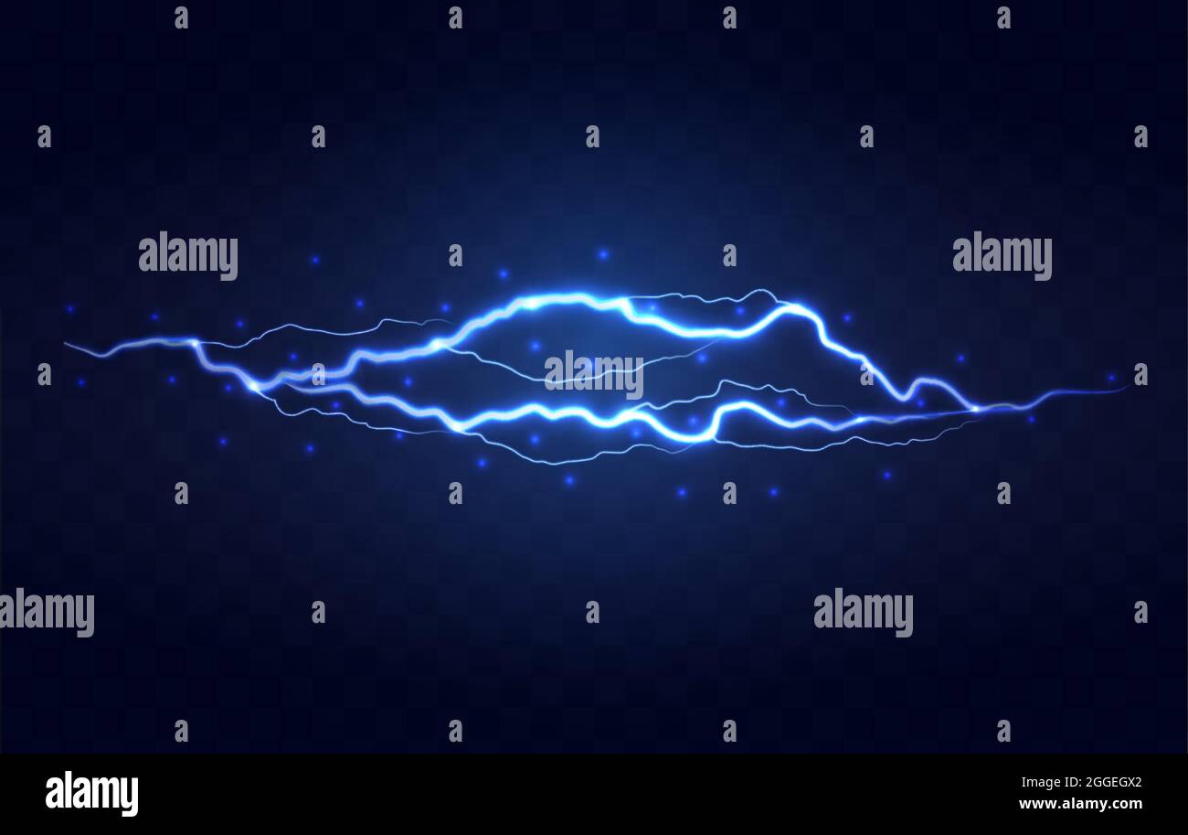 Lightning flash effect. Realistic electric lightning Stock Vector Image ...