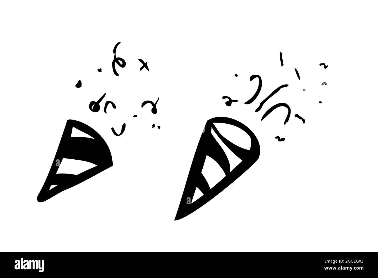 2 Simple Hand Draw Doodle Confetti Stock Vector Image & Art Alamy