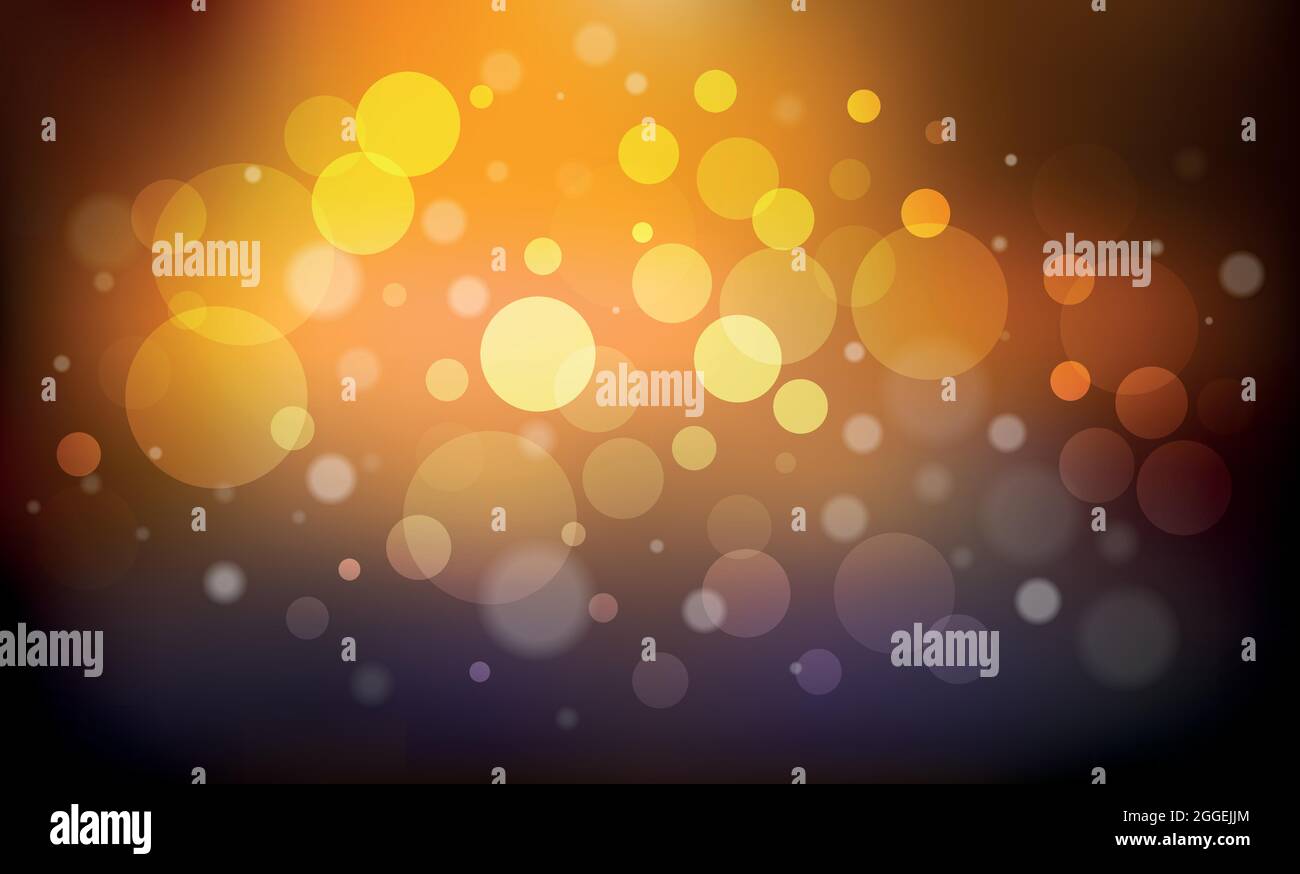 Night light with bokeh. Vector design template Stock Vector