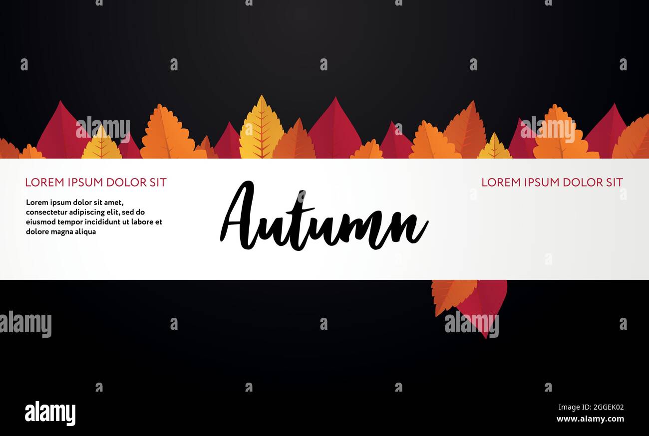 Fall season. Vector illustration with copy space Stock Vector