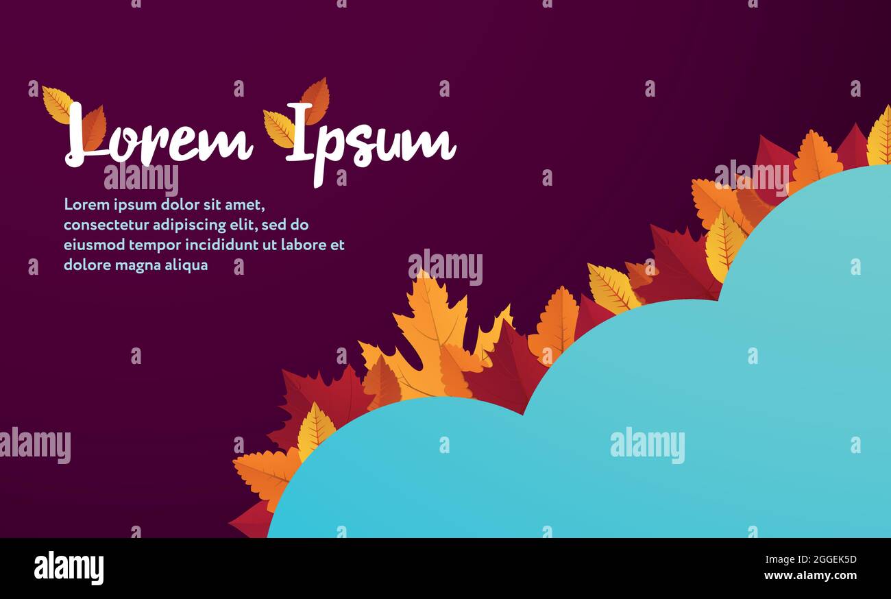 Autumn vector poster template with copy space Stock Vector