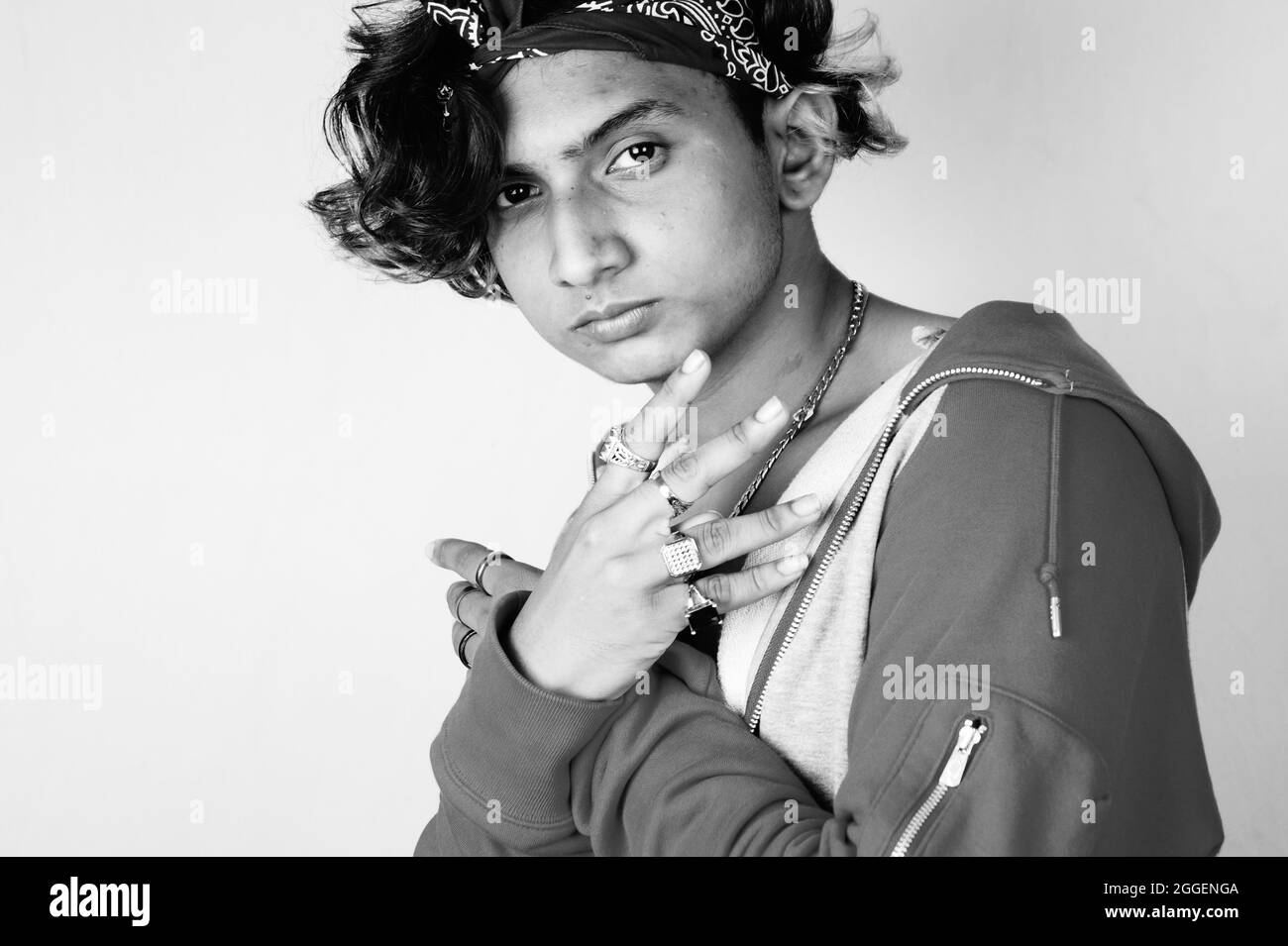 Indian man male model Black and White Stock Photos & Images - Alamy