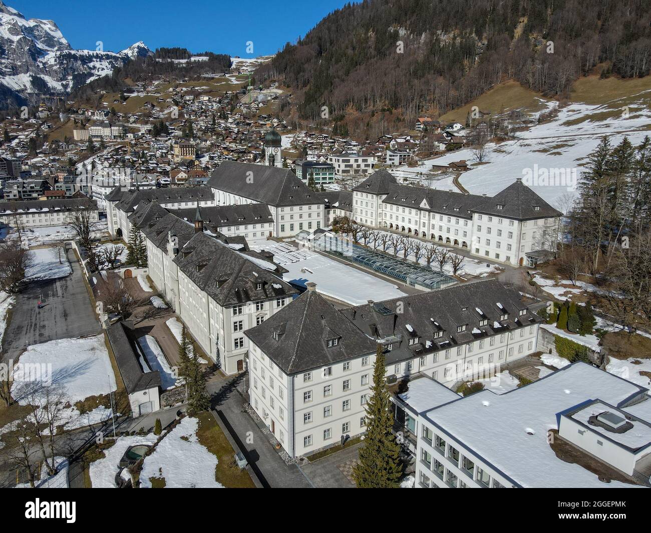 Engelberg monastery winter hi-res stock photography and images - Alamy