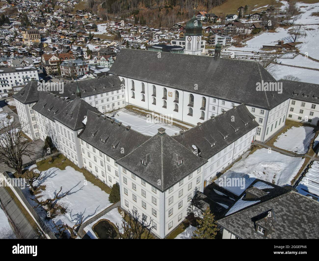 Engelberg monastery winter hi-res stock photography and images - Alamy