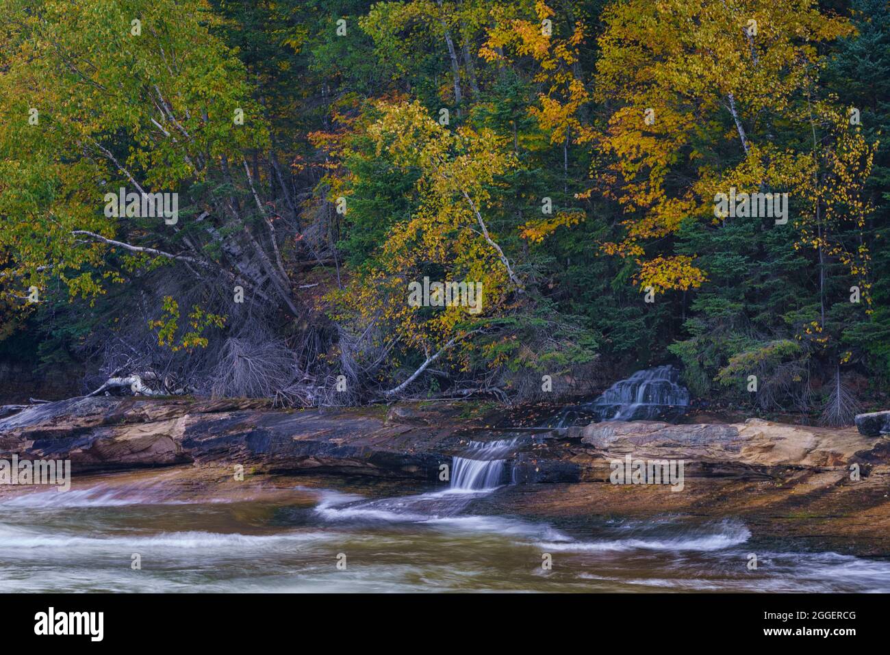 Elliot Falls at Miners Beach near Munising, Michigan Stock Photo - Alamy