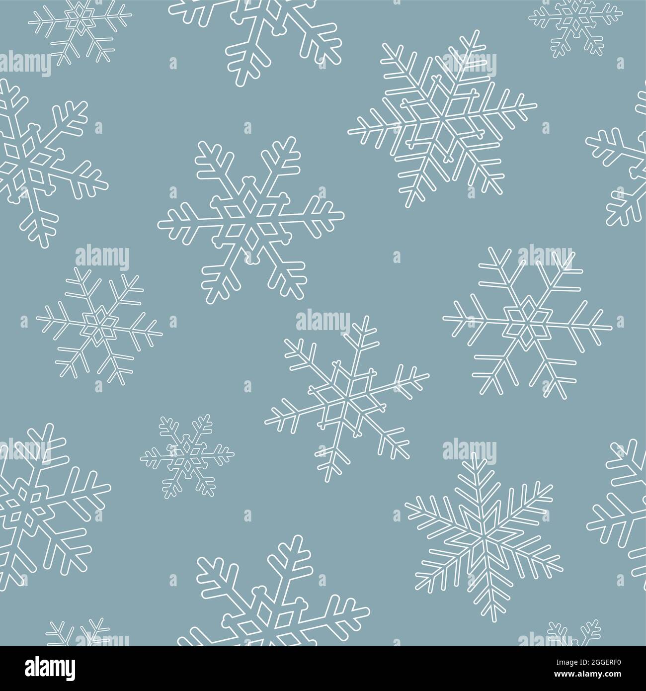 blue and white seamless pattern snowflake background Stock Vector