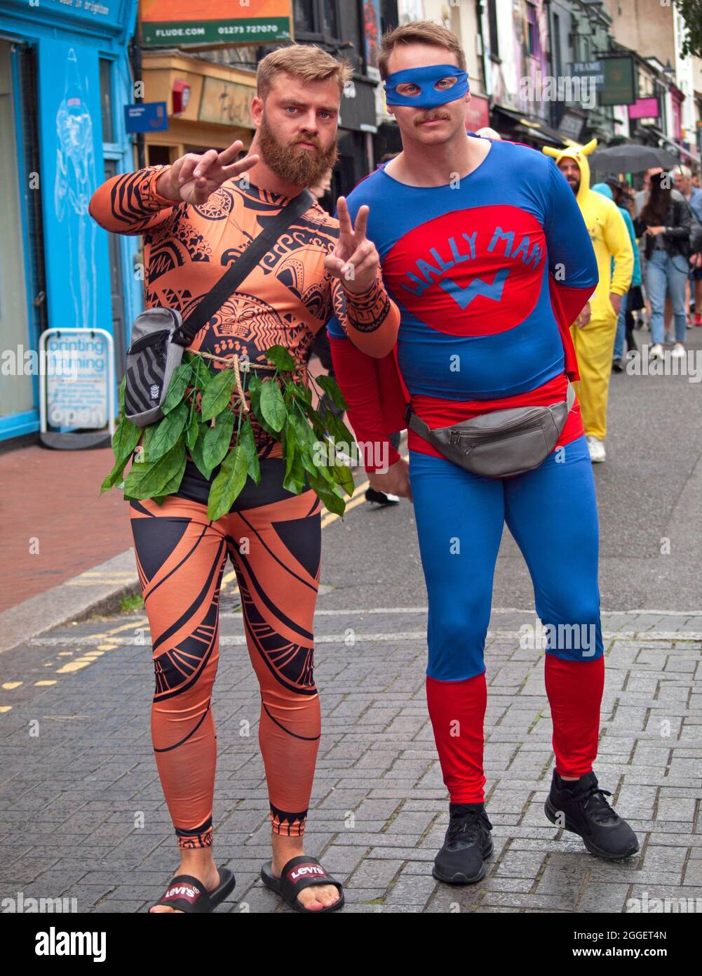 A stag do out and about in Brighton Stock Photo Alamy