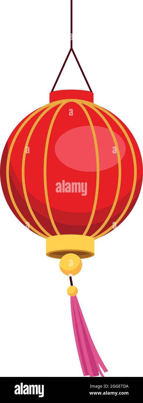 asian red lantern Stock Vector