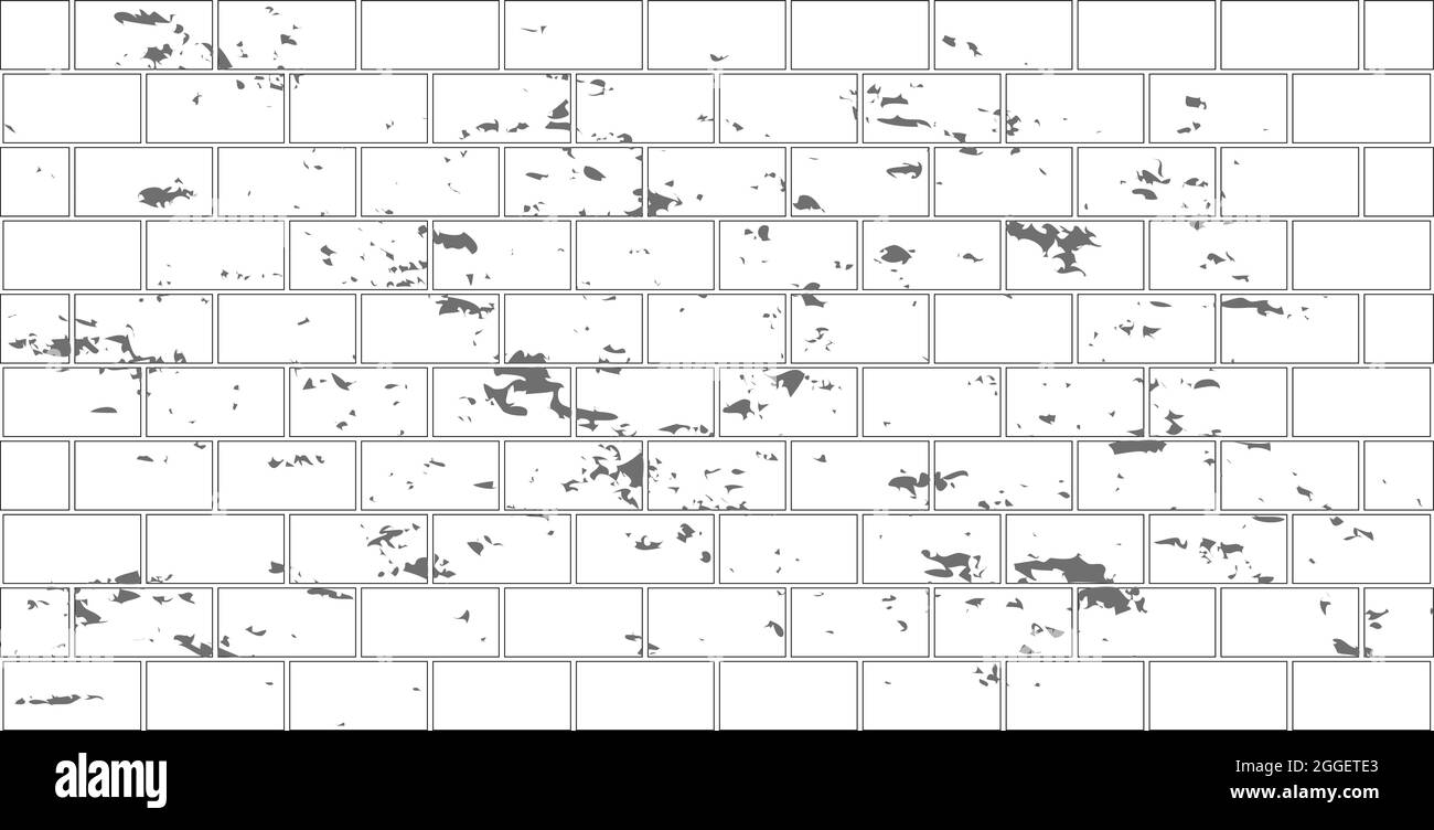 Stylized vector white brick wall background. For backdrop, pack, presentation, layout, book cover, wrapping paper,pattern, wallpaper, web page, Stock Vector