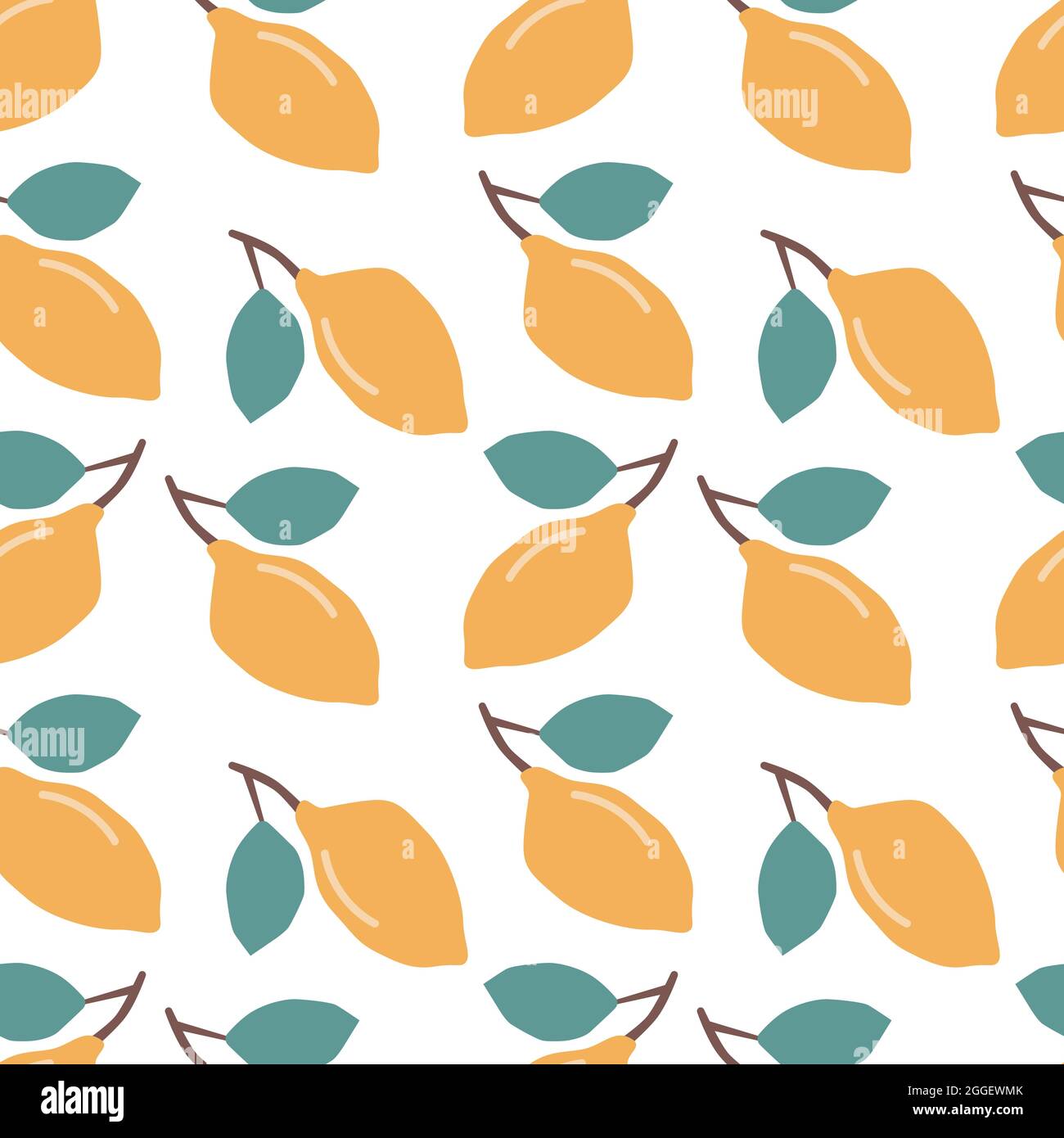 Seamless pattern with fresh lemons. Colorful bright background . Citrus ...