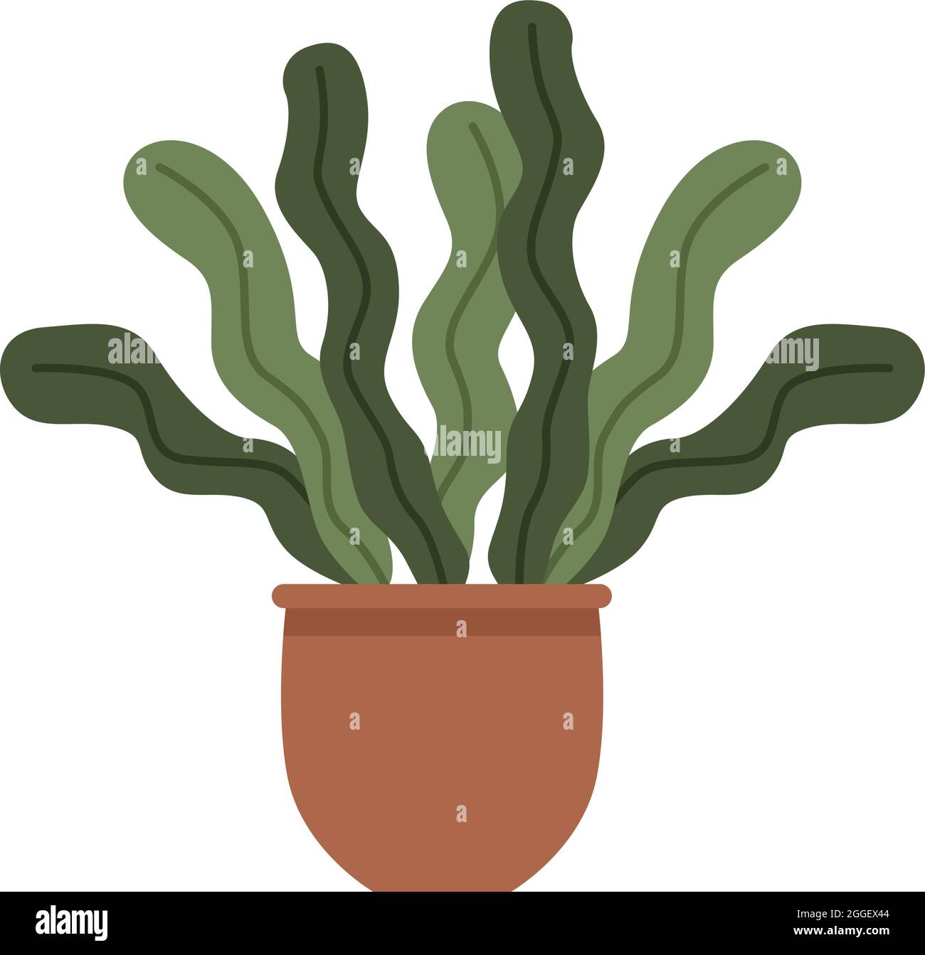 houseplant in orange pot Stock Vector Image & Art - Alamy