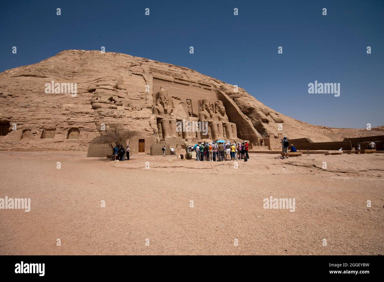 Abu Simbel, Egypt April 20, 2008 the tourists visiting the famous