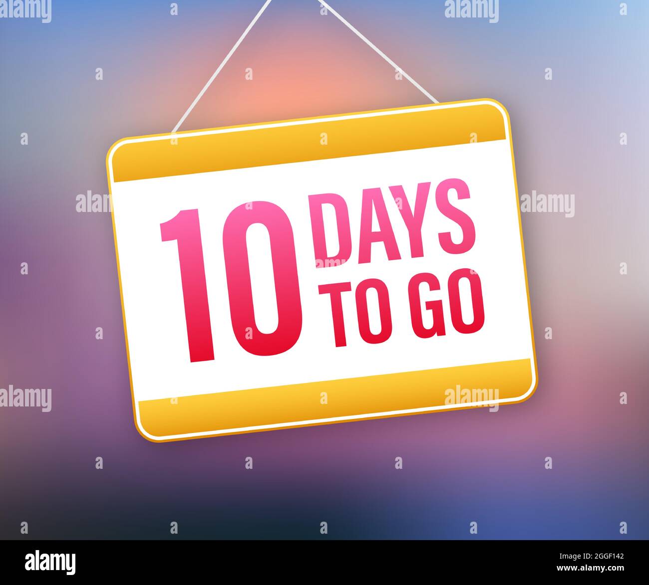10 Day to go. Door sign icon. Time icon. Count time sale. Vector stock ...