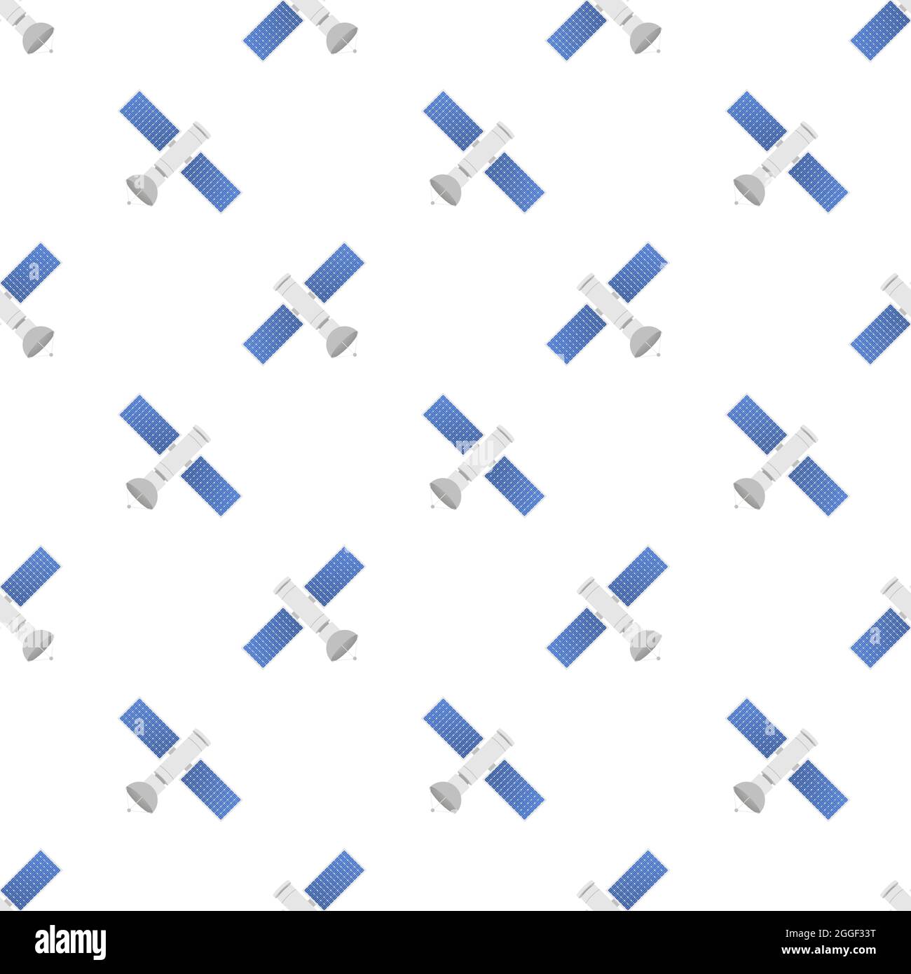 The satellite pattern. Artificial satellites orbiting the planet Earth, GPS. Vector stock illustration. Stock Vector