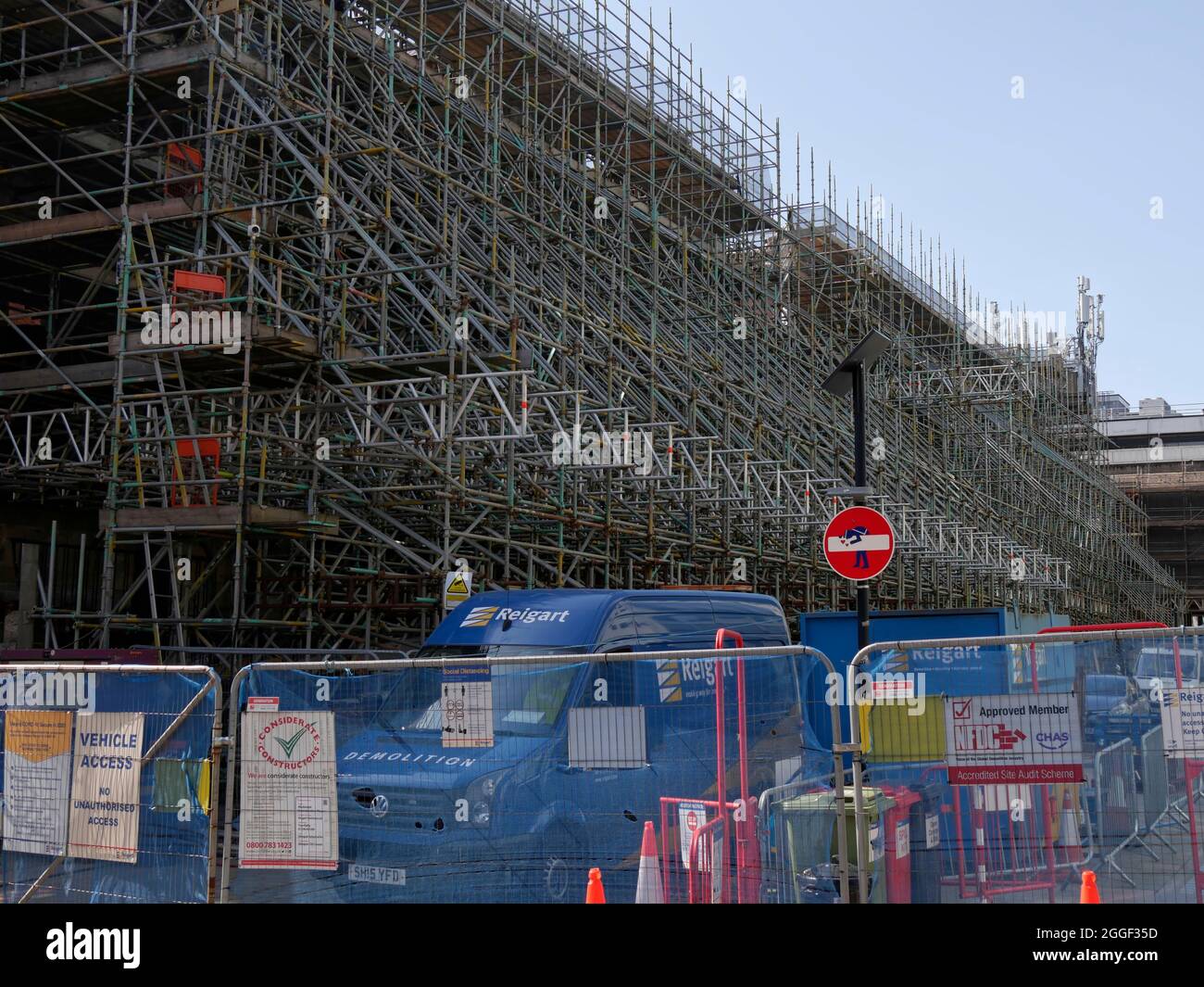 work in progress on the rebuilding of Glasgow School of Art (August