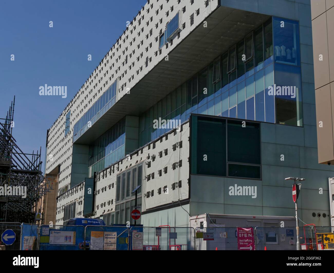work in progress on the rebuilding of Glasgow School of Art (August