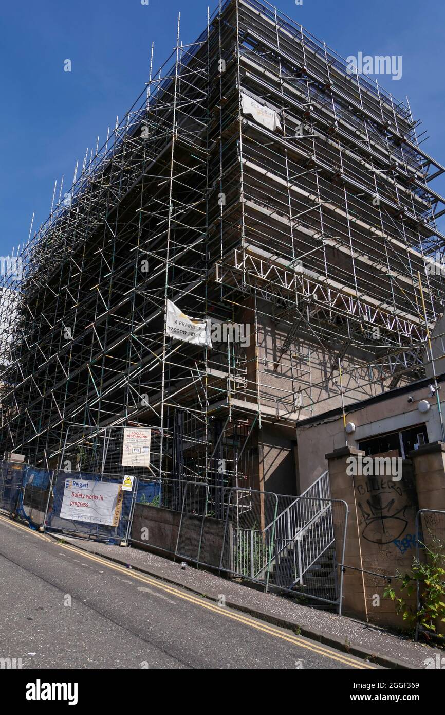 work in progress on the rebuilding of Glasgow School of Art (August