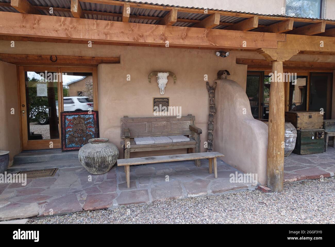 Abiquiu NM offers great cultural and antique shopping opportunities Stock Photo