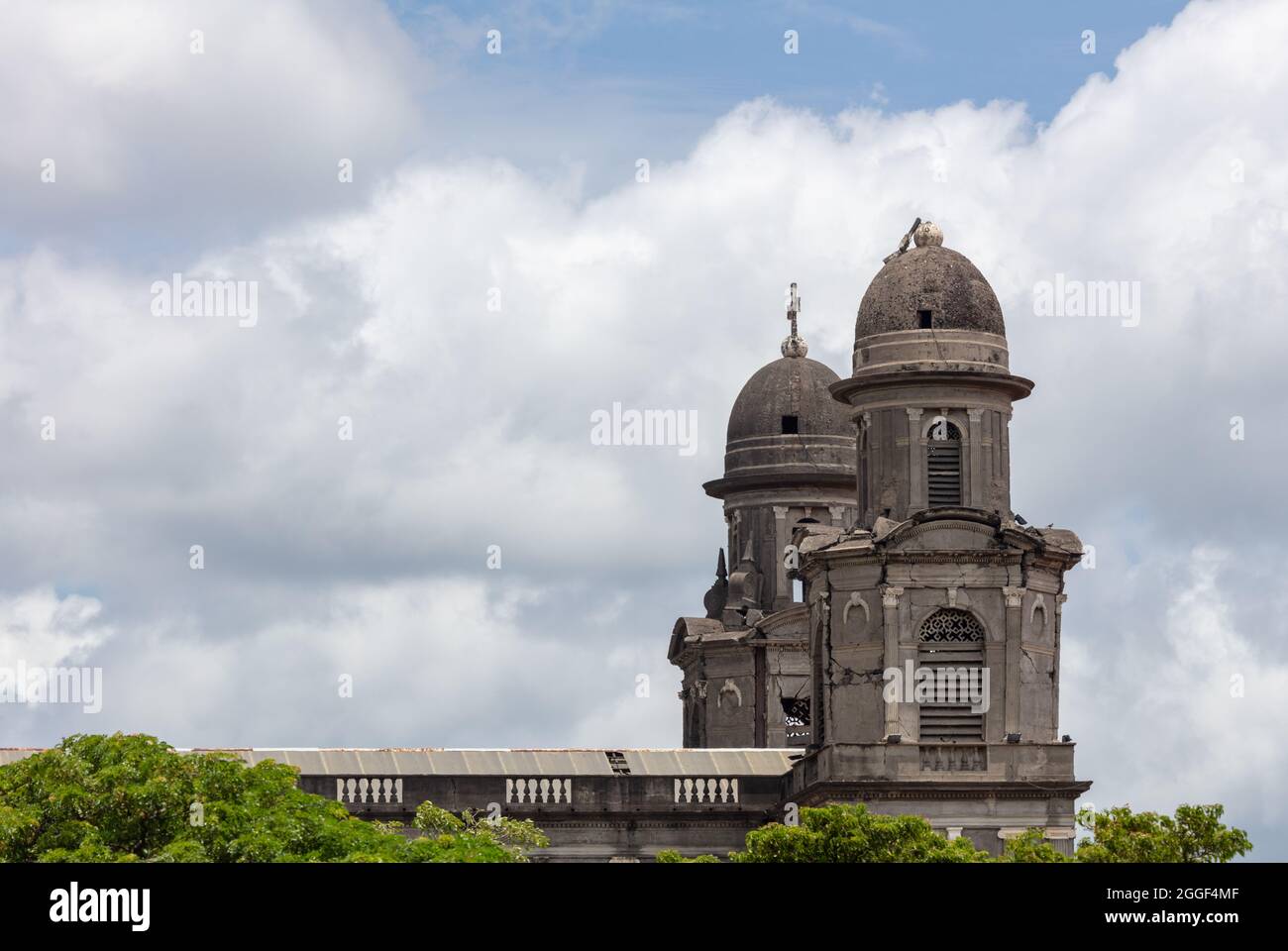 Managua is the capital of the Republic of Nicaragua, named for its location on the southern shore of Lake Managua in western Nicaragua Stock Photo