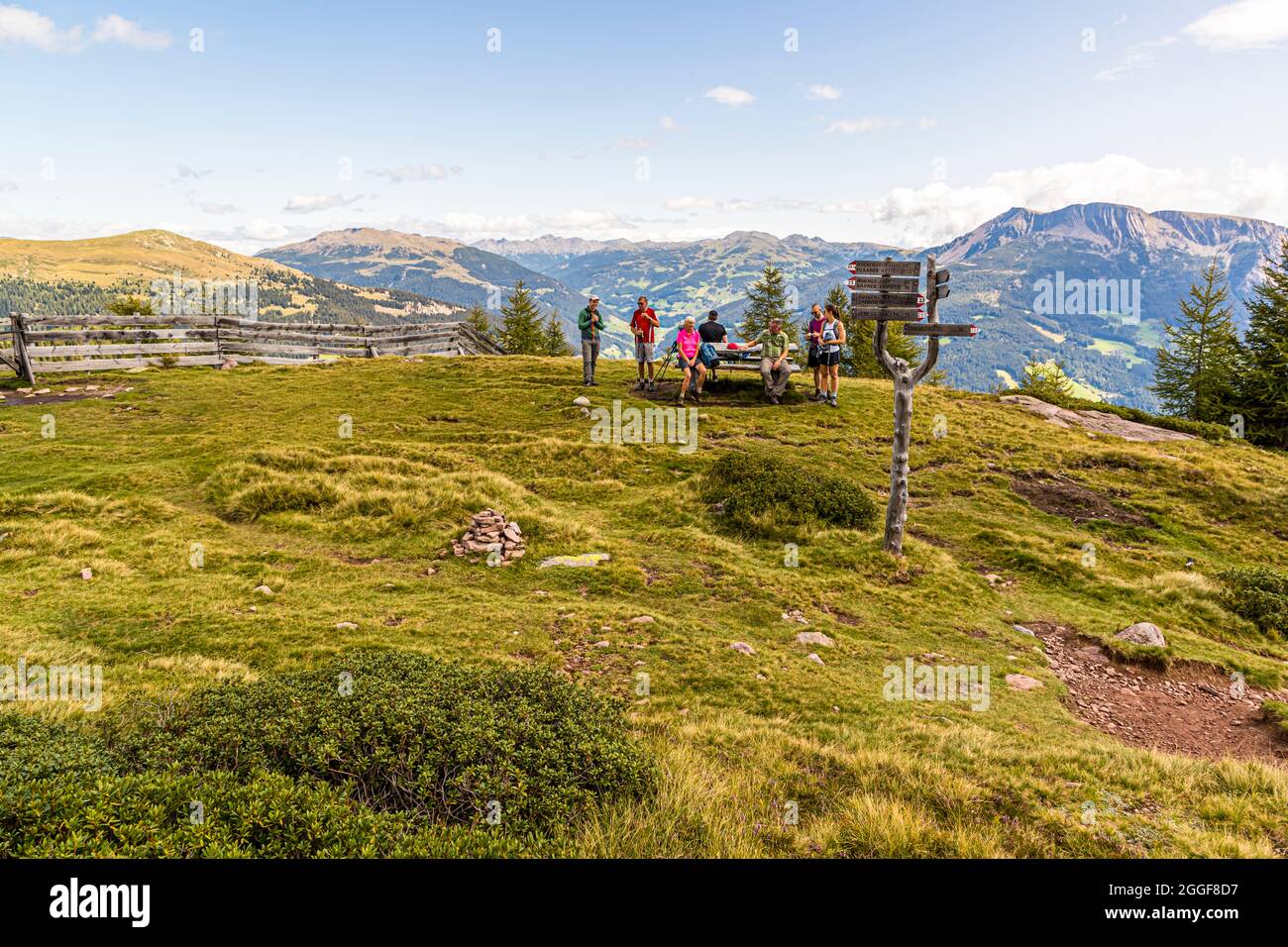 Hiking in South Tyrol, Italy Stock Photo
