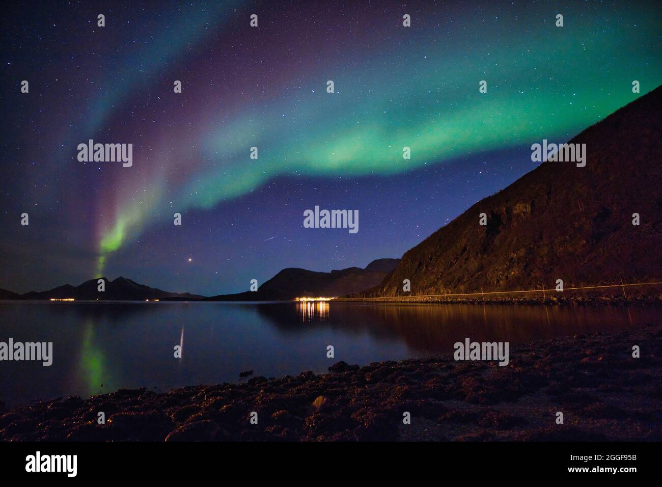 Northern Lights in Tromso Stock Photo Alamy