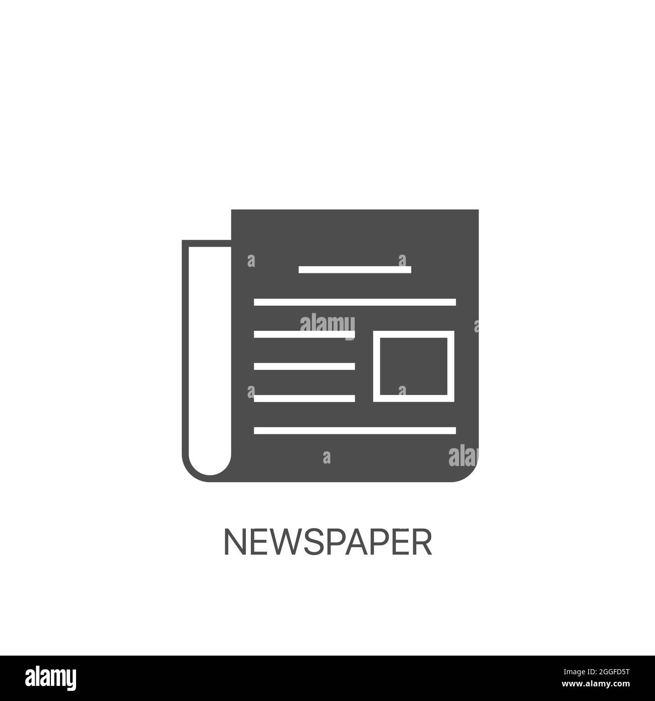 Newspaper vector icon. News sign. Brochure business concept Stock