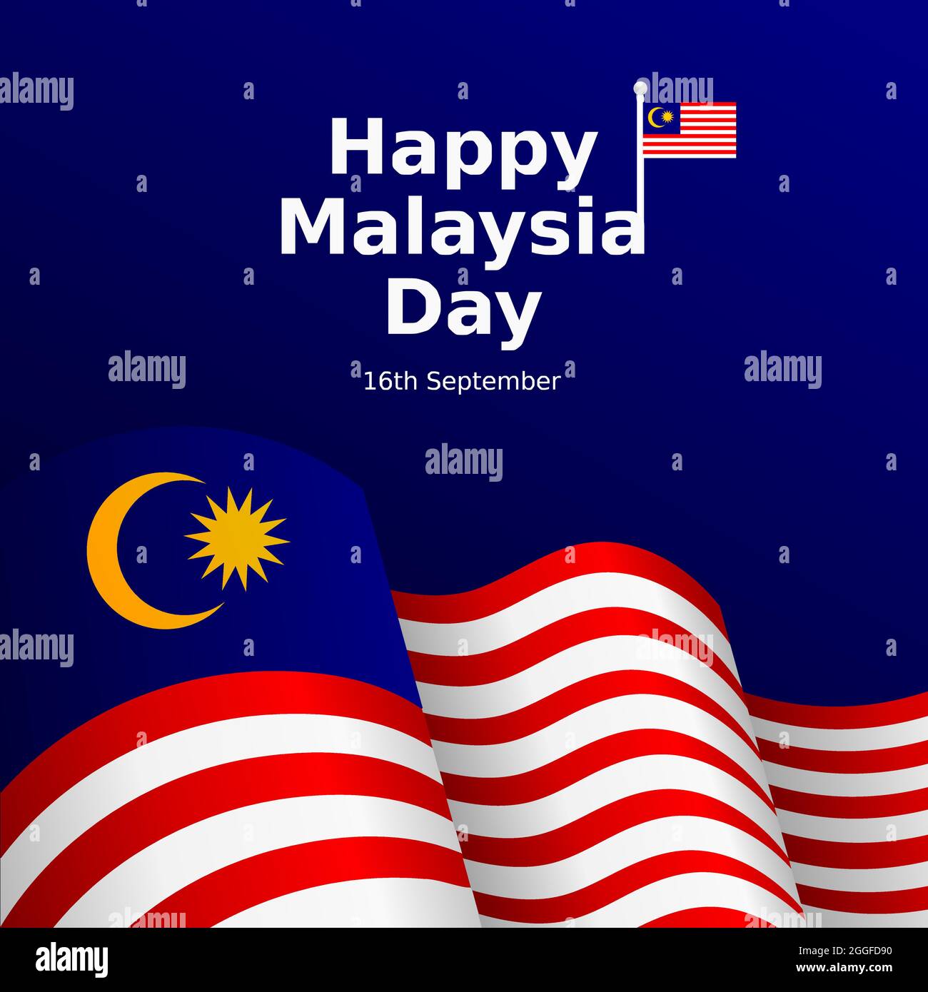 Happy Malaysia Day Flat Vector Poster Design Stock Vector Image Art