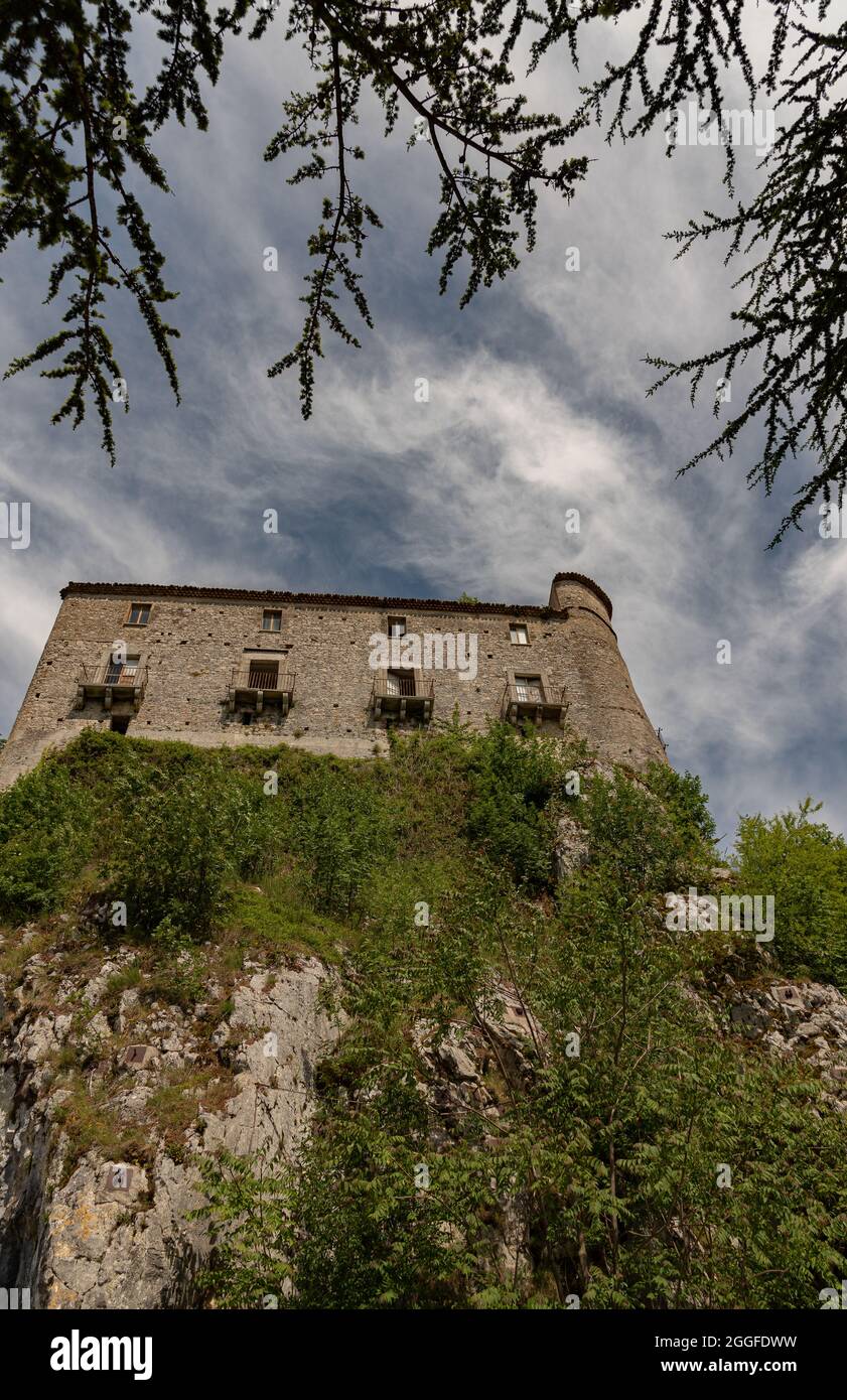 The Castle of Carpinone was probably built in the Norman period and from the time of its construction until the end of the thirteenth century the buil Stock Photo