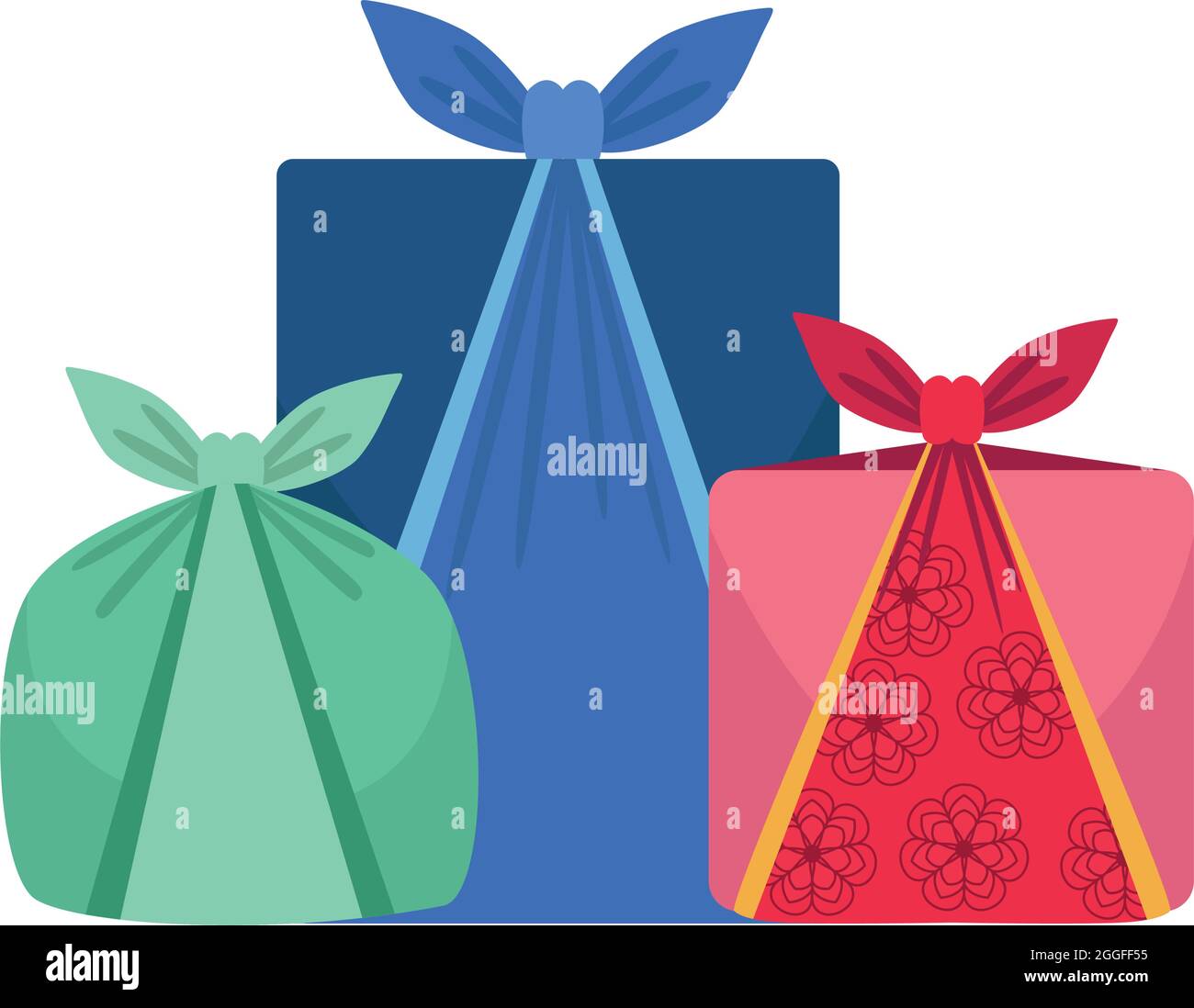 gifts boxes presents Stock Vector