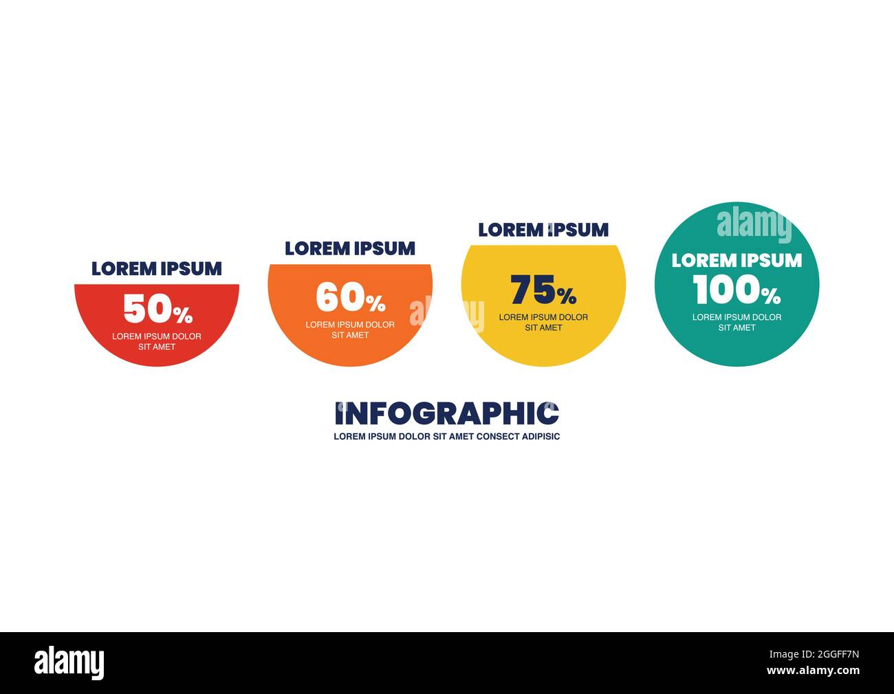 Circle Infographic Percentage Design Vector Illustration Stock Vector circle-infographic-percentage-design-vector-illustration-stock-vector