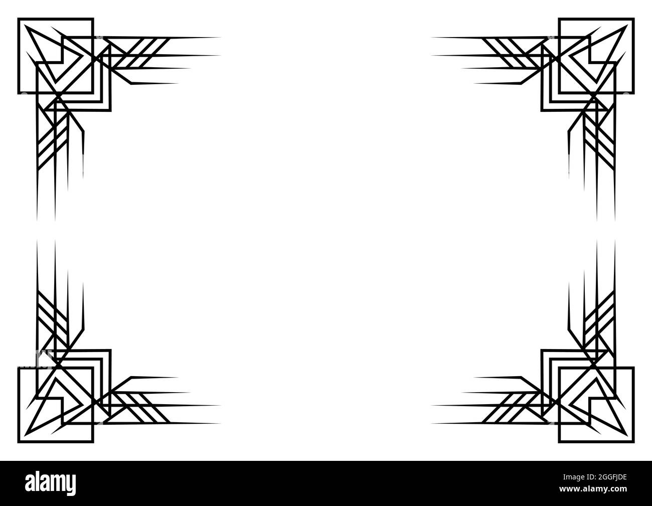 Art Deco Patterns Black And White Border